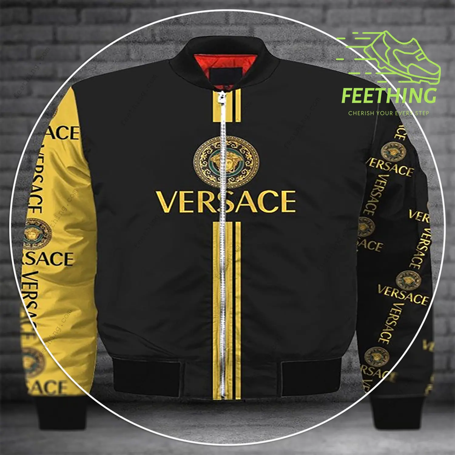 Gianni versace black bomber jacket luxury clothing clothes outfit for